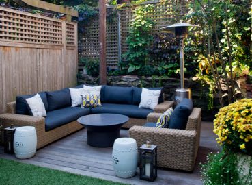 How do you clean deck furniture cushions?